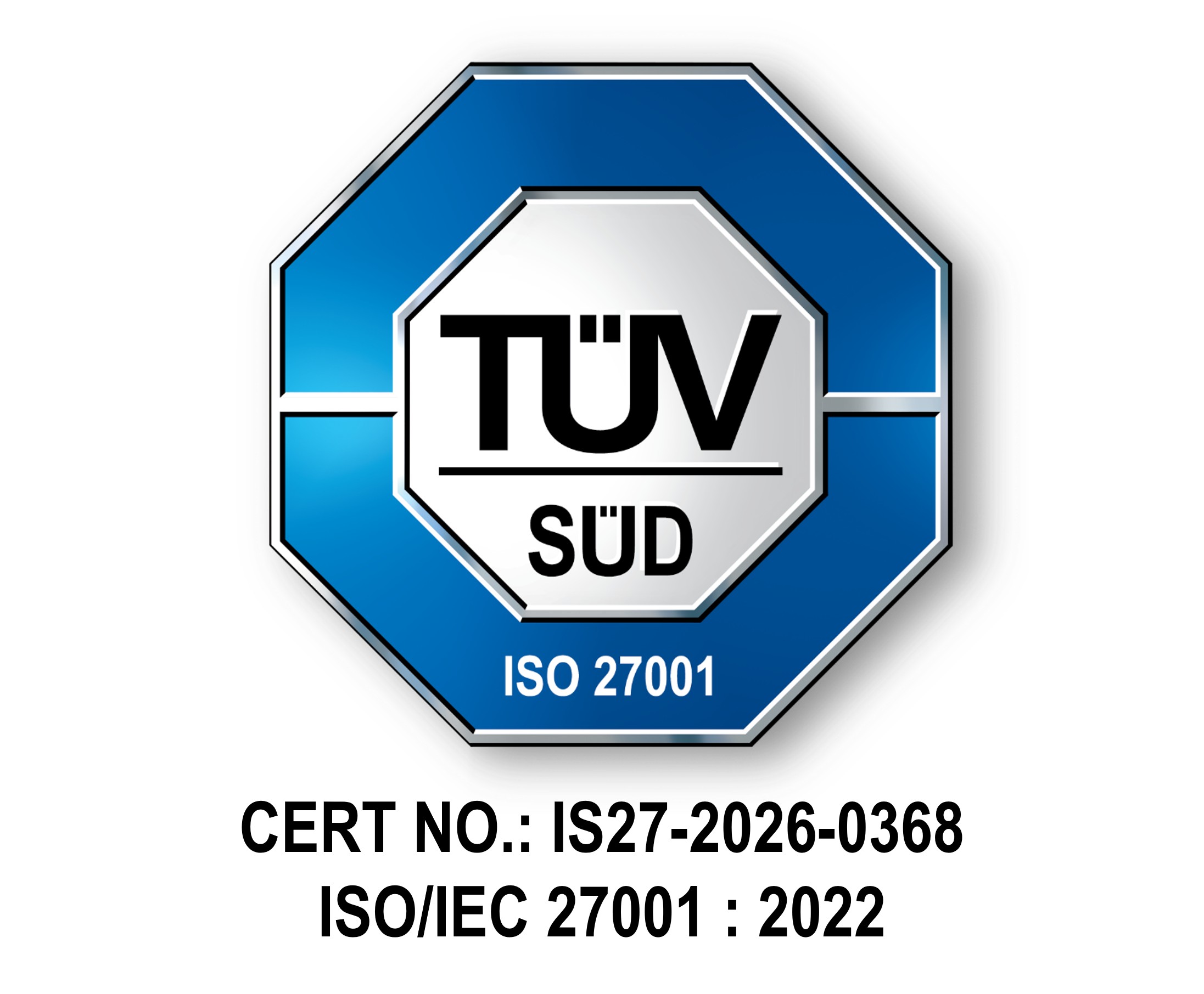 TÜV SÜD ISO 27001 certification mark